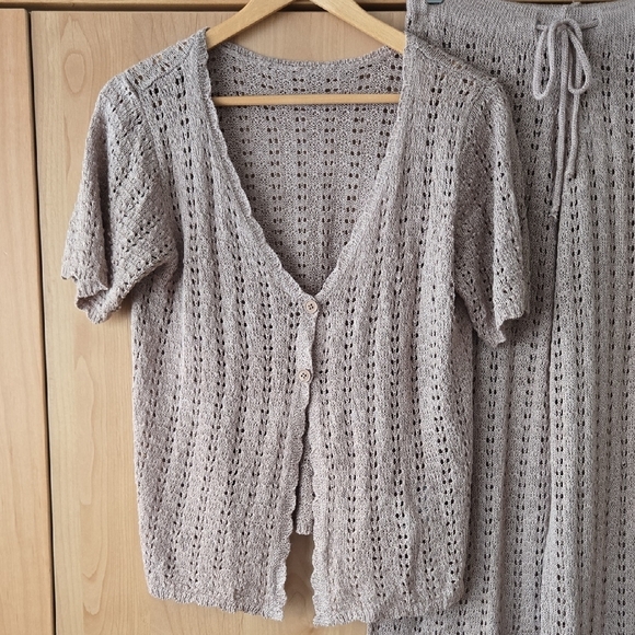 Women's Knit Lounge Set in Brown, Small, VGUC, Loungwear Chic, Quiet Luxury - Picture 2 of 12